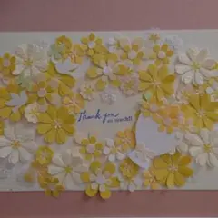 クラフトパンチ 花 ミニ花束 セット 　イエロー