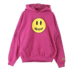 drew house スマイリーフェイスパーカー L ピンク