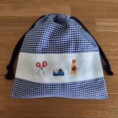 RYO様】コップ袋 給食袋 巾着袋 男の子 女の子 刺繍 - メルカリ