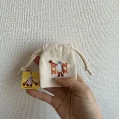 パペットスンスン チャーム付き ミニ巾着 ノンノン