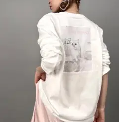 mieya mieya chaton graphic tee ロングTシャツ