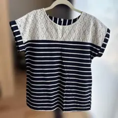 ヒラキ レディース レース付きカットソーTシャツのサムネイル