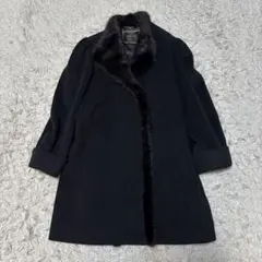 高級 cojana 東京スタイル ロングコート カシミヤ ミンク リアルファー