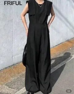 新品　サロペット ノースリーブ ワイドレッグ