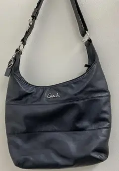 コーチ　レザー　ネイビー　ワンショルダーバッグ