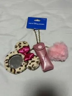 ミニー ヒョウ柄 リップケース ミラー