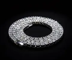 限定価格中‼️モアサナイト3.5mm テニスネックレス　GRA証明書付き 55cm