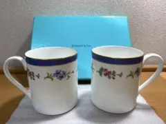 Tiffany & Co. フラワー柄マグカップ 2個セット