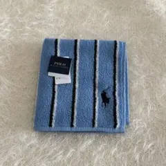 新品ポロ ラルフローレン　タオルハンカチポロポニー刺繍紳士用ストライプ