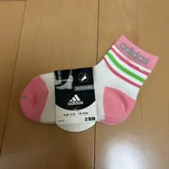新品 adidas キッズ靴下 2足組 19〜21cm