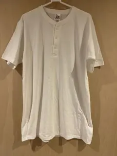 CROSS & STITCH ホワイト Tシャツ X-LARGE ヘンリーネック