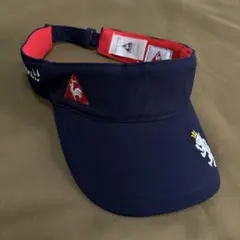 ルコックスポルティフ サンバイザー ゴルフ ロゴ刺繍 ネイビー 帽子 スポーツのサムネイル