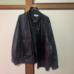 フェイクレザージャケット 黒