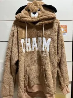 アベイル 犬耳フード付き モコモコ フリースパーカー