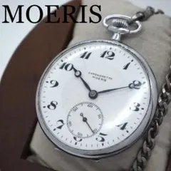 MOERIS 手巻き時計 シルバー/ブラック MOERIS 手巻き時計 シルバー/ブラック