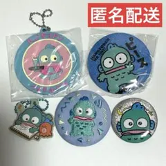 サンリオ　ハンギョドン　缶バッジ・ラバーストラップ　5点セット