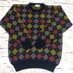 美品　Pacl Stiart アーガイル柄ニットセーター　Ｍ♪