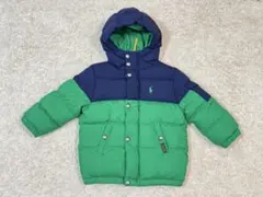 ポロラルフローレン フード付きダウンジャケット グリーン・ネイビー