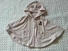 ジェラートピケ　フード付きポンチョ ピンク