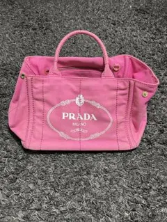 PRADA プラダ ピンク キャンバストートバッグ