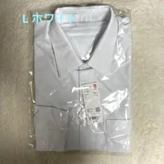 UNIQLO 白 長袖ノンアイロンジャージシャツ L④