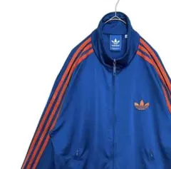 【レアカラー‼️】adidasファイヤーバードトラックジャケット ブルー M 古着