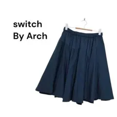 switch By Arch フレアスカート F グリーン系 ウエストゴム 美品