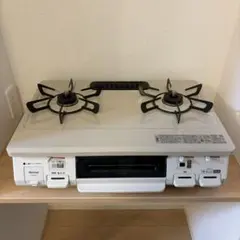 【23年式'】美品、2バーナーの都市ガス用ガスコンロ、ホワイト 411kbEmrg8L.jpg_BO30,255,255,