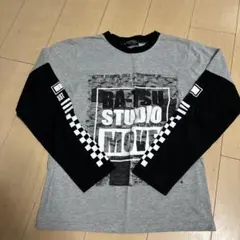 BATSUSTUDIO 長袖カットソー グレー/ブラック