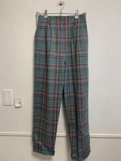 チェック柄カジュアルパンツ