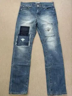 GLOBAL WORK ダメージデニムパンツ M