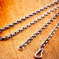 シルバー チェーン ネックレス 50cm インディアンジュエリー 細角 S925