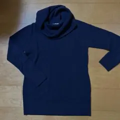 ＴＫ　タートルネックニット　セーター　ネイビー　フリーサイズ