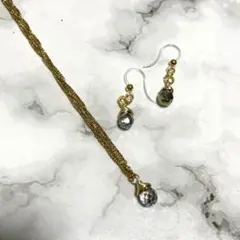 ピアス　ネックレス　2点セット　サージカルステンレス