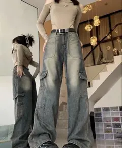 SHEIN ウォッシュ加工デニム