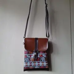 エスニック柄ショルダーバッグ