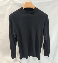 【美品】モックネック 長袖Tシャツ Lサイズ ブラック