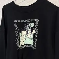 キャスパー　Casper グラフィック トレーナー ブラック H&M L 古着