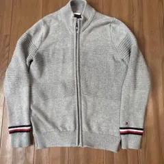 TOMMY HILFIGER グレー ジップアップカーディガン 122