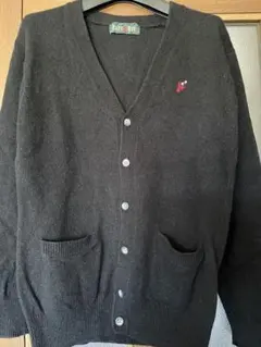 EAST BOY ハート刺繍❤️ 黒 Vネックカーディガン　11号