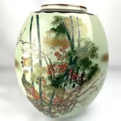 九谷焼 陶寿 花瓶 金彩 山水 花鳥図 花器 壺のサムネイル