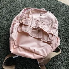 子供用フリル付きピンクリュック