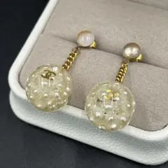 オールド　シャネル　ココマーク　フェイクパール　ゴールド　ピアス　両耳　y2kのサムネイル