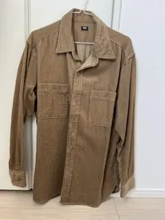 UNIQLO コーデュロイ長袖シャツ XL ブラウン