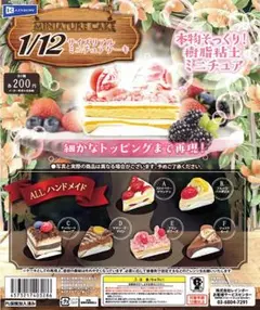 1/12 サイズリアルミニチュアケーキ　6種 コンプリート