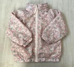 花柄 ジップアップ アウター 80
