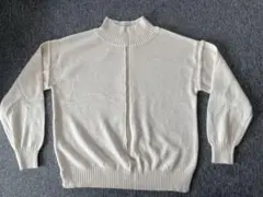 アイボリー リブ編みセーター M