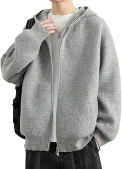 パーカー メンズ プルオーバー 無地 フード付き 2XL