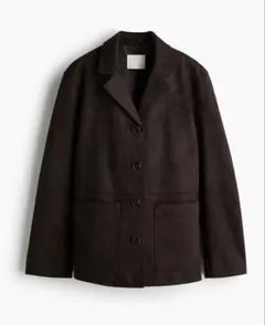 ダークブラウン スエードジャケット　h&m