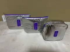 CLINIQUE メタリック化粧ポーチ 3点セット